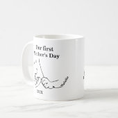Eerste Moeders Bump Happy Moederdag Koffiemok (Voorkant links)