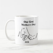 Eerste Moeders Bump Happy Moederdag Koffiemok (Links)