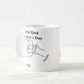 Eerste Moeders Bump Happy vaderdag Koffiemok (Voorkant links)