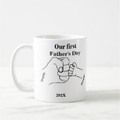 Eerste Moeders Bump Happy vaderdag Koffiemok (Links)