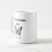 Eerste moedersdag mama script op maat koffiemok (Voorkant links)