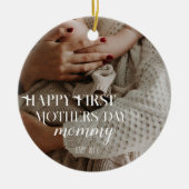  eerste moedersdag moderne foto     keramisch ornament (Voorkant)