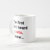 eerste mok cello - koffie (Voorkant links)