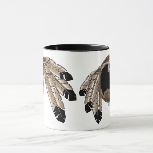 Eerste Mok Koffie Wildlife Art Stein Mok (Midden)