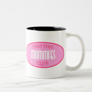 Eerste Mommies Club (roze) Tweekleurige Koffiemok
