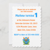 Eerste Monster van de Dag van de Baby Kaart (Achterkant)