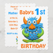 Eerste Monster van de Dag van de Baby Kaart (Voorkant / Achterkant)