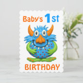 Eerste Monster van de Dag van de Baby Kaart (Staand voorkant)