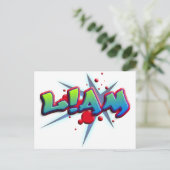 Eerste naam Liam met ! als i Briefkaart (Staand voorkant)