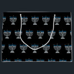 Eerste nacht van Hanukkah Glitter Large Gift Bag Groot Cadeauzakje<br><div class="desc">Hanukkah 2022 begint in de avond van zondag 18 december en eindigt in de avond van maandag 26 december</div>