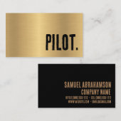 Eerste namaak gouden piloot visitekaartje (Voorkant / Achterkant)