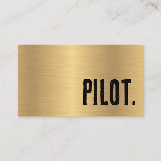 Eerste namaak gouden piloot visitekaartje (Voorkant)