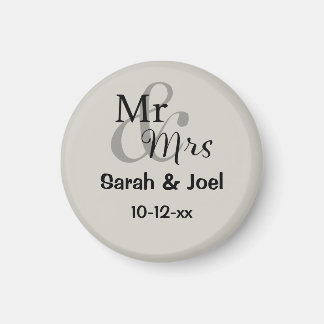 Eerste namen van de heer & mevrouw Wedding Couple Magneet