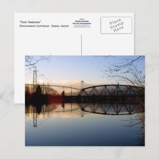 Eerste Narrows Briefkaart (Voorkant / Achterkant)