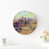 Eerste Naties De scrupts CM Russell Native America Grote Klok (Huis)