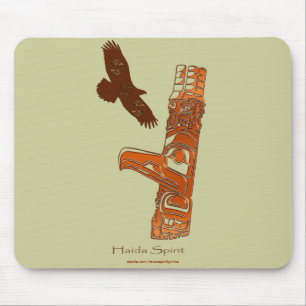 Eerste Naties Haida Eagle & Totem Pole Mousemat Muismat