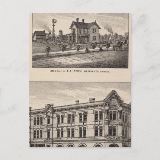 Eerste Nationale Bank, Kansas Briefkaart (Voorkant)