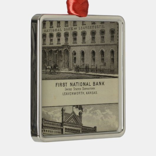 Eerste Nationale Bank Metalen Ornament (Rechts)