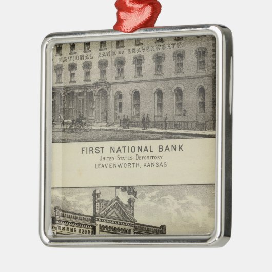 Eerste Nationale Bank Metalen Ornament (Links)