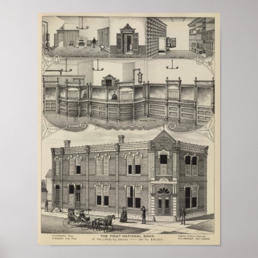 Eerste Nationale Bank van Phillipsburg, Kansas Poster (Voorkant)