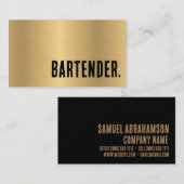 Eerste Nep Goud Bartender Visitekaartje (Voorkant / Achterkant)