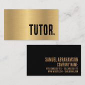 Eerste Nep Goud Tutor Visitekaartje (Voorkant / Achterkant)