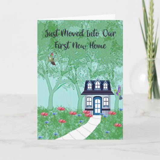 Eerste nieuwe startaankondiging bedankkaart (Voorkant)