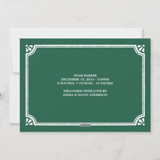 Eerste noel | Aankondiging vakantieverlof (Achterkant)