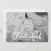 Eerste noel | Vakantieknopkaart Feestdagenkaart (Voorkant)