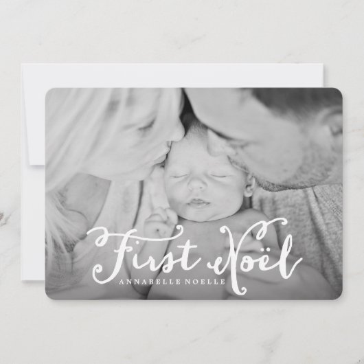 Eerste noel | Vakantieknopkaart Feestdagenkaart (Voorkant)