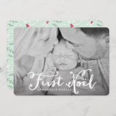 Eerste noel | Vakantieknopkaart Feestdagenkaart (Voorkant / Achterkant)