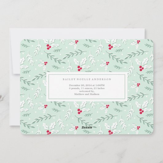 Eerste noel | Vakantieknopkaart Feestdagenkaart (Achterkant)