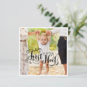 EERSTE NOOT | MODERNE CHISCHE HOLIDAIRE FOTO-KAART FEESTDAGENKAART (Staand voorkant)