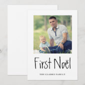 EERSTE NOOT | MODERNE CHISCHE HOLIDAIRE FOTO-KAART FEESTDAGENKAART (Voorkant / Achterkant)