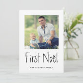 EERSTE NOOT | MODERNE CHISCHE HOLIDAIRE FOTO-KAART FEESTDAGENKAART (Staand voorkant)