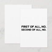 Eerste nr. Tweede nr. Bedankkaart (Voorkant / Achterkant)