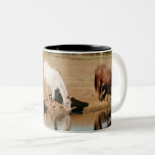 Eerste ochtend tweekleurige koffiemok (Voorkant rechts)