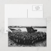 Eerste om een groep mariniers uit de Eerste Wereld Briefkaart (Voorkant / Achterkant)