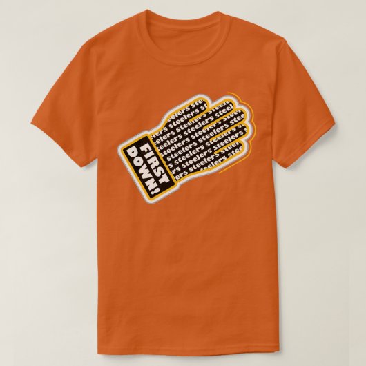 Eerste omlaag Steelers T-shirt (Design voorkant)