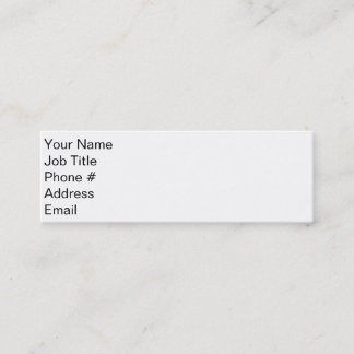 Eerste onderdruk mini visitekaartje