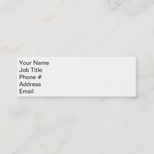 Eerste onderdruk mini visitekaartje (Voorkant)