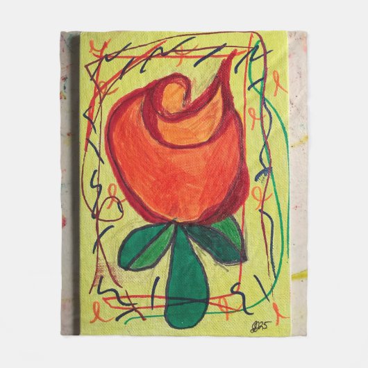 Eerste ondertekende Roos Fleece Deken (Voorkant)