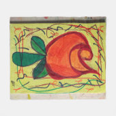 Eerste ondertekende Roos Fleece Deken (Voorkant (Horizontaal))