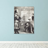 Eerste ontmoeting van Eduard IV en Lady Elizabeth Canvas Afdruk (Insitu (Houten vloer))