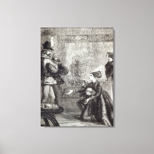 Eerste ontmoeting van Eduard IV en Lady Elizabeth Canvas Afdruk (Voorkant)