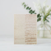 Eerste ontwerp van de grondwet van de VS Briefkaart (Staand voorkant)