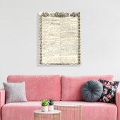Eerste ontwerp van de onafhankelijkheidsverklaring canvas afdruk (Insitu (Woonkamer))