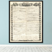 Eerste ontwerp van de onafhankelijkheidsverklaring canvas afdruk (Insitu (Houten vloer))