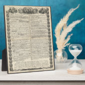 Eerste ontwerp van de onafhankelijkheidsverklaring fotoplaat (Zijkant)