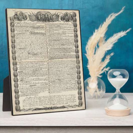 Eerste ontwerp van de onafhankelijkheidsverklaring fotoplaat (Zijkant)